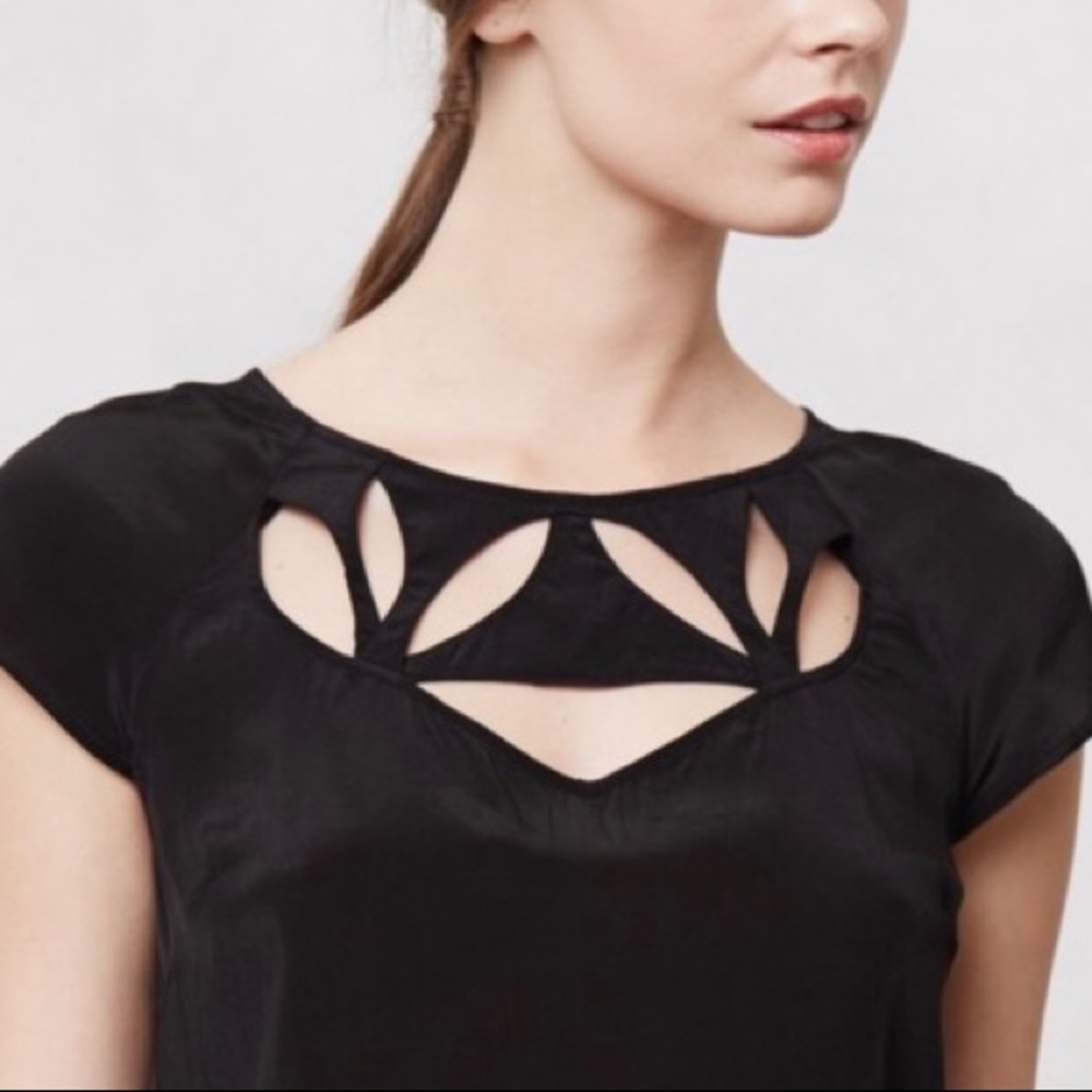 Anthropologie Maeve Petal Cutout Tee
